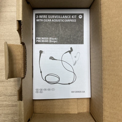 PMLN6530A 2Wire Surveillance KitClear Translucent Tube Black for Motorola CP200D - Picture 3 of 4
