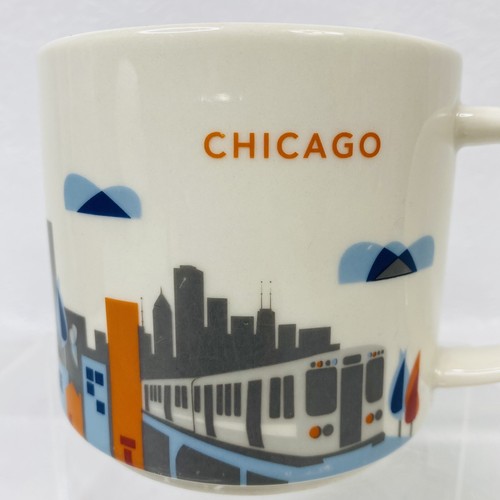 Taza de café Starbucks Chicago 2014 You Are Here YAH Ferris Wheel Train Landmarks - Imagen 3 de 9