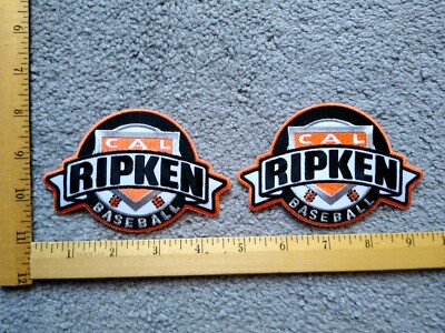 LOT OF 2 RARE CAL RIPKEN MLB BASEBALL IRON ON PATCHES  free shipping