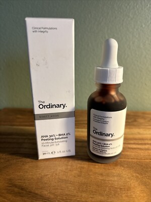 The Ordinary~AHA 30% + BHA 2% Peeling Solution~30ml / 1 fl oz each~NIB~
