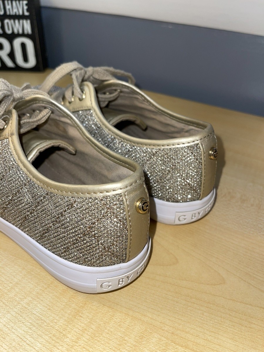 G By Guess Women's Gold Fashion Sneakers US Size 7 Medium