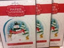 HALLMARK CHRISTMAS PAPER WONDER GREETING CARDS New LOT 3 "JOLLY HOLIDAYS"