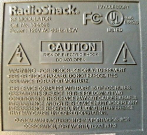 AV Converter RadioShack 15-2526 Powered RF Modulator Video A/V Converter Box - Picture 5 of 7