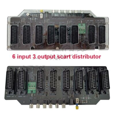 NEW EUR Scart Distributor 6 input 3 output RGBS Fully Automatic Video Converter