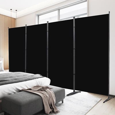 4-Panel 6FT Folding Room Divider - Portable Privacy Screen for Home & Office