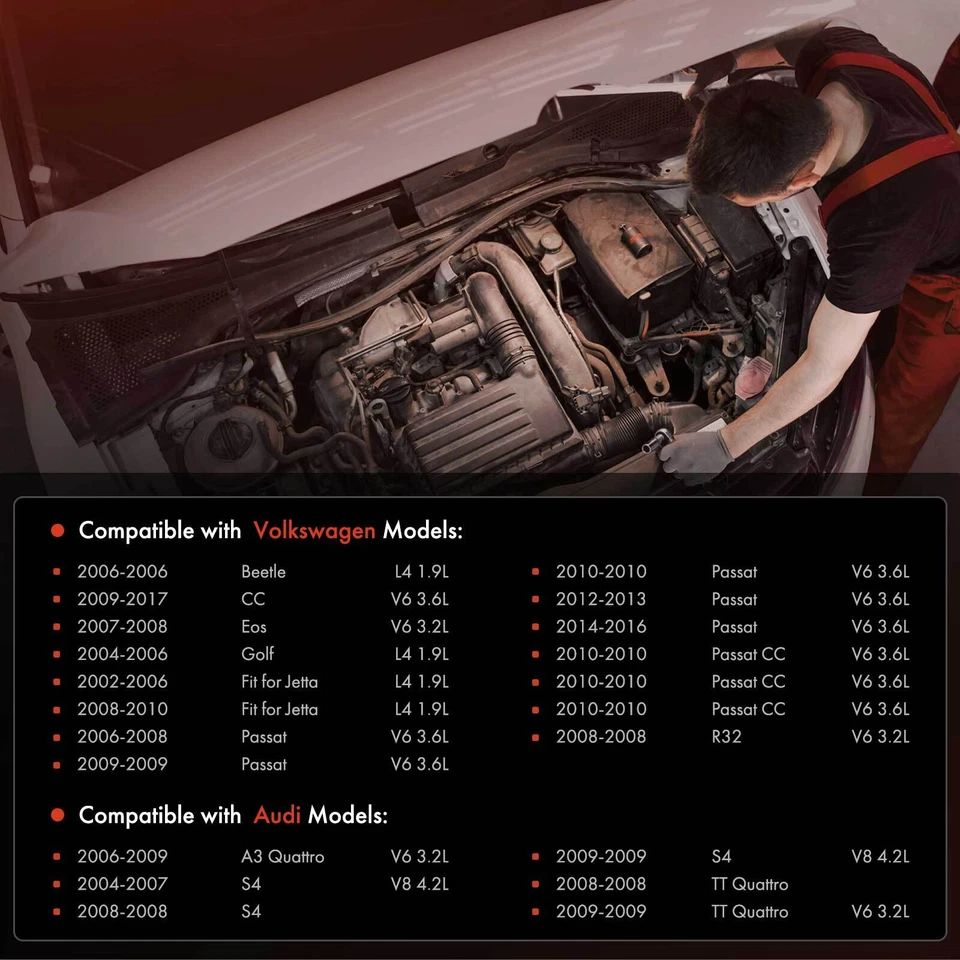 Conector de manguera de refrigerante de radiador para Volkswagen Jetta Golf Passat Beetle Audi S4 Foto 2 de 4
