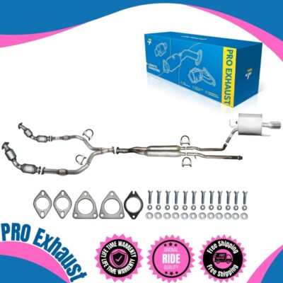 FrontBothCat+FlexY-pipe+RearRes.+RightMufflerFor 2009-2010 Infiniti G37 3.7L RWD