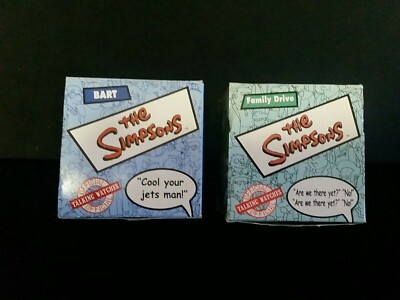 The Simpsons Talking Watches 2002 Burger King Promo, BART & FAMILY DRIVE NEW! ! 