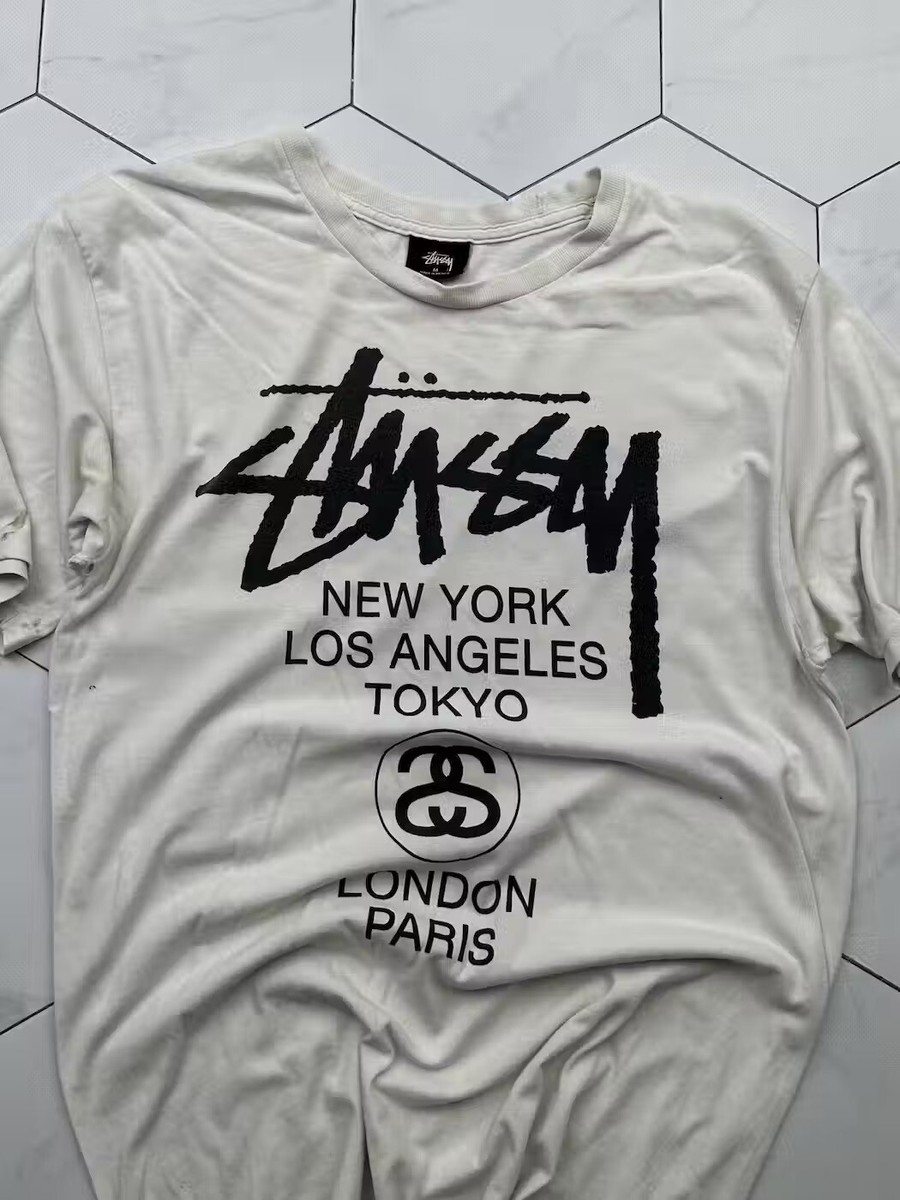 Stussy Thrashed Distressed Vintage T-Shirt Men's Size M | eBay
