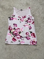 Express Womens Shirt Size Medium Multicolor Floral Print Classic Flowy Casual