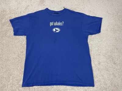 Vintage Pacific Whale Foundation Maui T-Shirt Mens XL Preshrunk Got Whales  Blue - Main Image