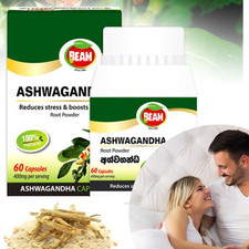 Ashwagandha 60 Caps 400mg Withania somnifera Stress Immune Mood Maximum Strength