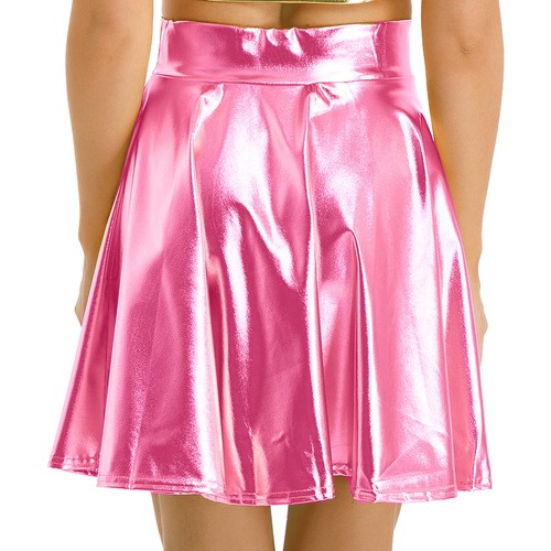 Women's Metallic Skirts Holographic Flared Pleated A-Line Skirt Party Dancewear - 第 87/115 張圖片