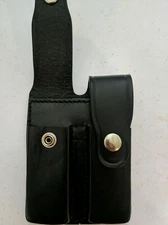 DUTYMAN Leather PLAIN NICKLE Dbl mag holster sngl stack .45 mag 1911