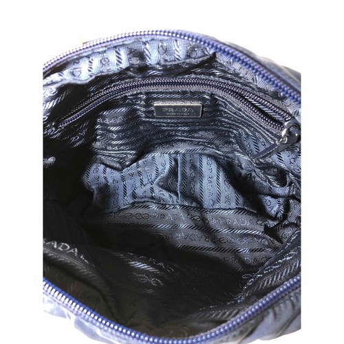 PRADA Triangle Logo Nylon Shoulder Bag Navy Crossbody Bag Nylon F/S - Picture 6 of 10