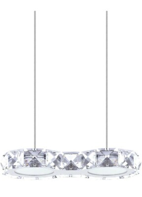 EGLO Corliano LED Pendant Light Chrome Crystal Style Hanging Fixture 201576A NEW