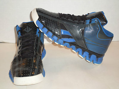 REEBOK ZIG ENCORE BLUE AND BLACK JOHN WALL BASKETBALL SHOES SIZE
