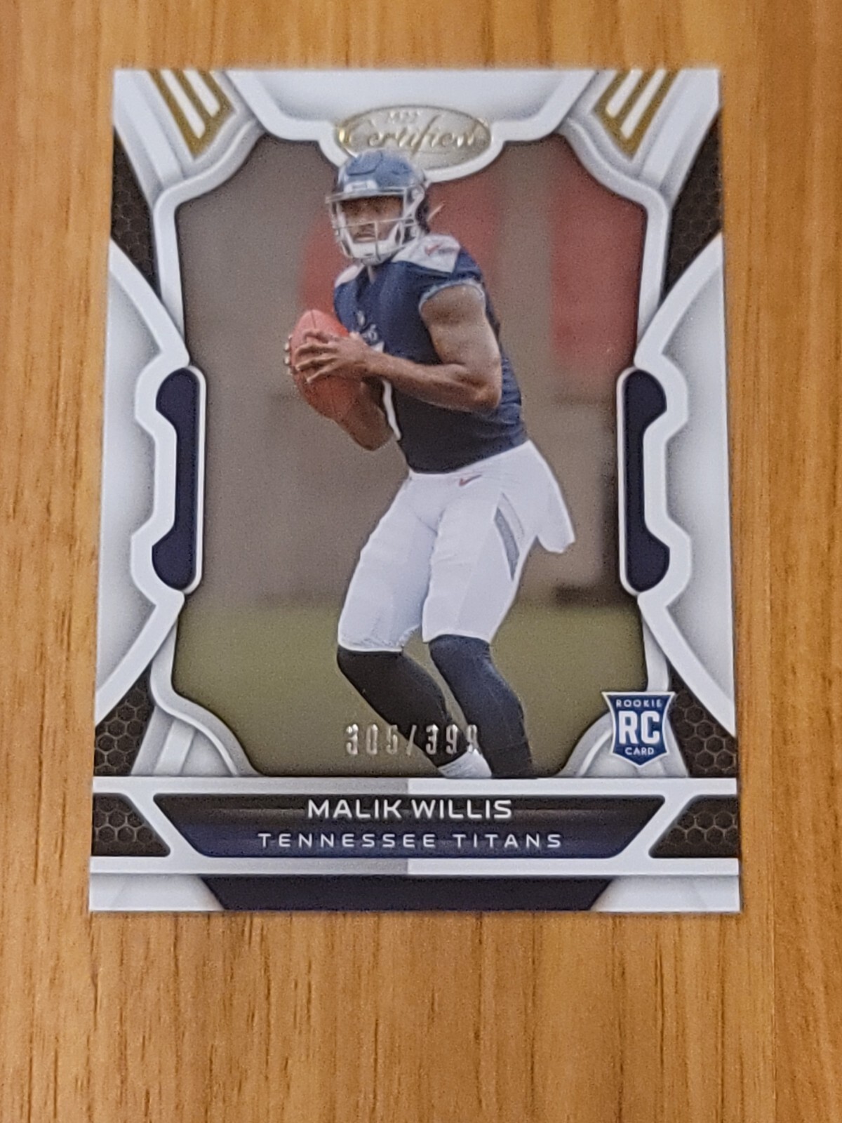 2022 Panini Certified Football Malik Willis RC 305/399 Tennessee Titans #103