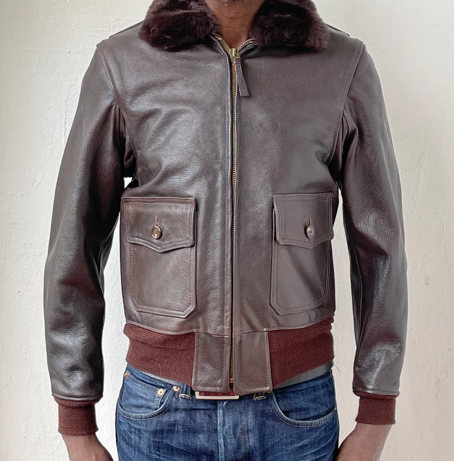 Edwin X Alexander Leathers USN Type M422a Seal Brown S eBay