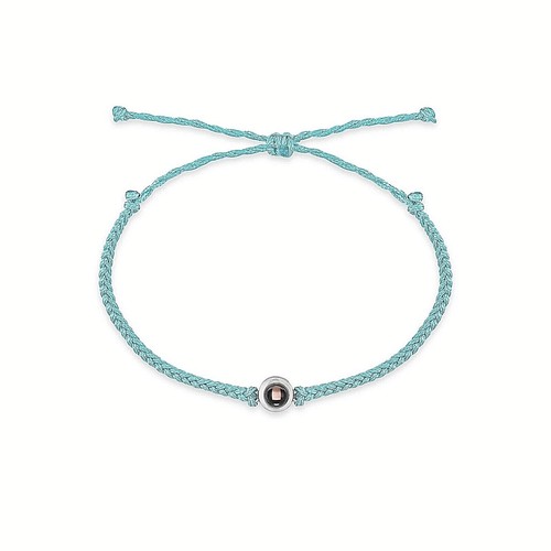 Personalized Circle Photo Projection Braided Rope Bracelet Fashion Jewelry Gift - Picture 10 of 16