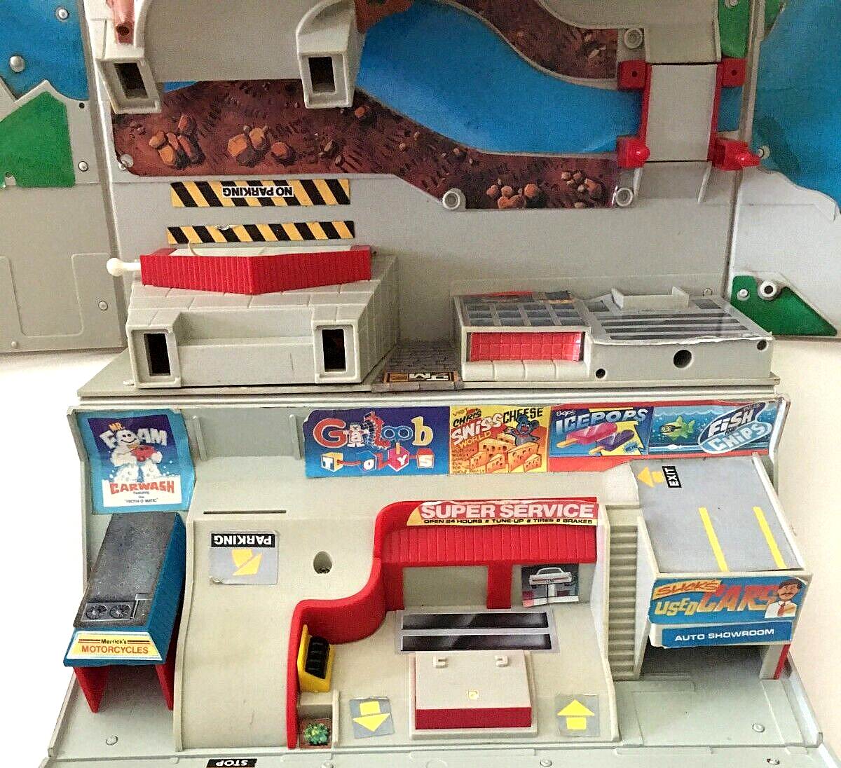 MICRO MACHINES LA STATION SERVICE IDEAL 1988 + CARTON + PAPIERS