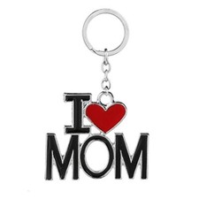 Gift for Mom Mother I Love MOM Keychains Key Ring Jewelry for Mother's Day