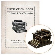 LC Smith & Bros No.8 Typewriter Instruction Manual User Antique Corona 10 12 14