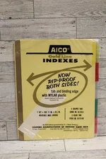 Vintage AICO Gold Line Indexes Rip-proof Binder Paper Dividers -New