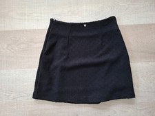 Jupe Trapèze GUESS JEANS En Coton Stretch Noir - Taille 34/36F - Évasée En Bas - Occasion Très Bon état