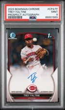2023 Bowman Chrome #CPA-TF Trey Faltine 1st Prospect Auto Cincinnati Reds PSA 9