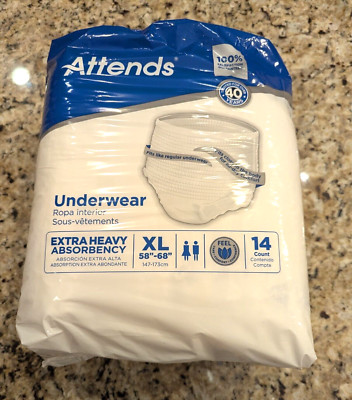 Attends Regular Absorbency Underwear APV40 14 ct size XL (58-68'')