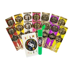 Billionaire Wraps Natural Rolling Paper 14 Variety Flavors w/ Scoop Card & Tube