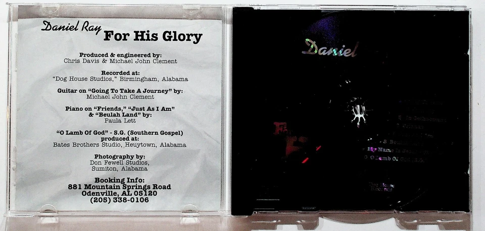 Daniel Ray For His Glory Gospel CD Dog House Records Birmingham Alabama Foto 3 de 3