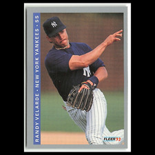Randy Velarde #287 1993 Fleer New York Yankees Baseball Card MLB NM