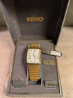 VINTAGE NIB SEIKO MENS WATCH 8Y21-5070 GOLD TONE NEW BATTERY