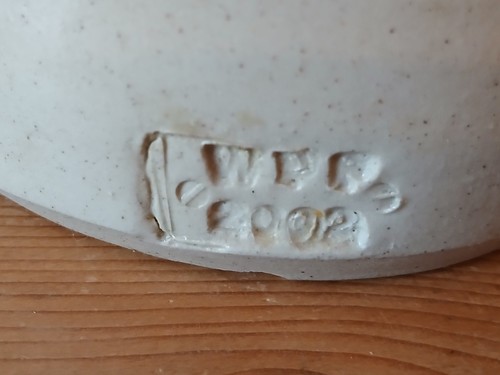 Colonial Williamsburg Blue Floral / Leaf Pottery Utensil holder ~ Crock - Picture 3 of 9