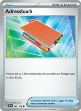 Adressbuch / Pokémon Karte / Deutsch / Karmesin & Purpur / Nonholo