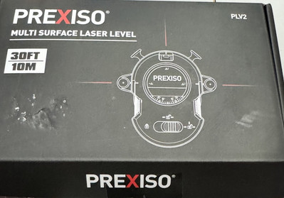 PREXISO Multi Surface Laser Level LED Light Vial,30Ft Horizontal & Vertical Line
