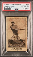 1917 Collins-Mccarthy Hank Severeid #155 Blank Back PSA A