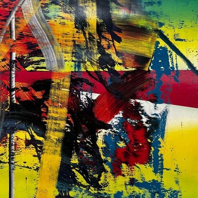 *Gerhard Richter Station (577-2) ポスター GERHARD RICHTER Station 577-2 Poster 1985 Abstract Painting Rare