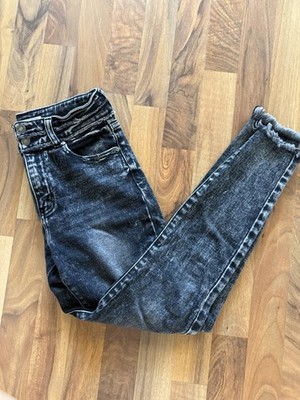 KanCan Washed Black Skinny Mid Rise Denim Jeans Stretch 5-Pocket
