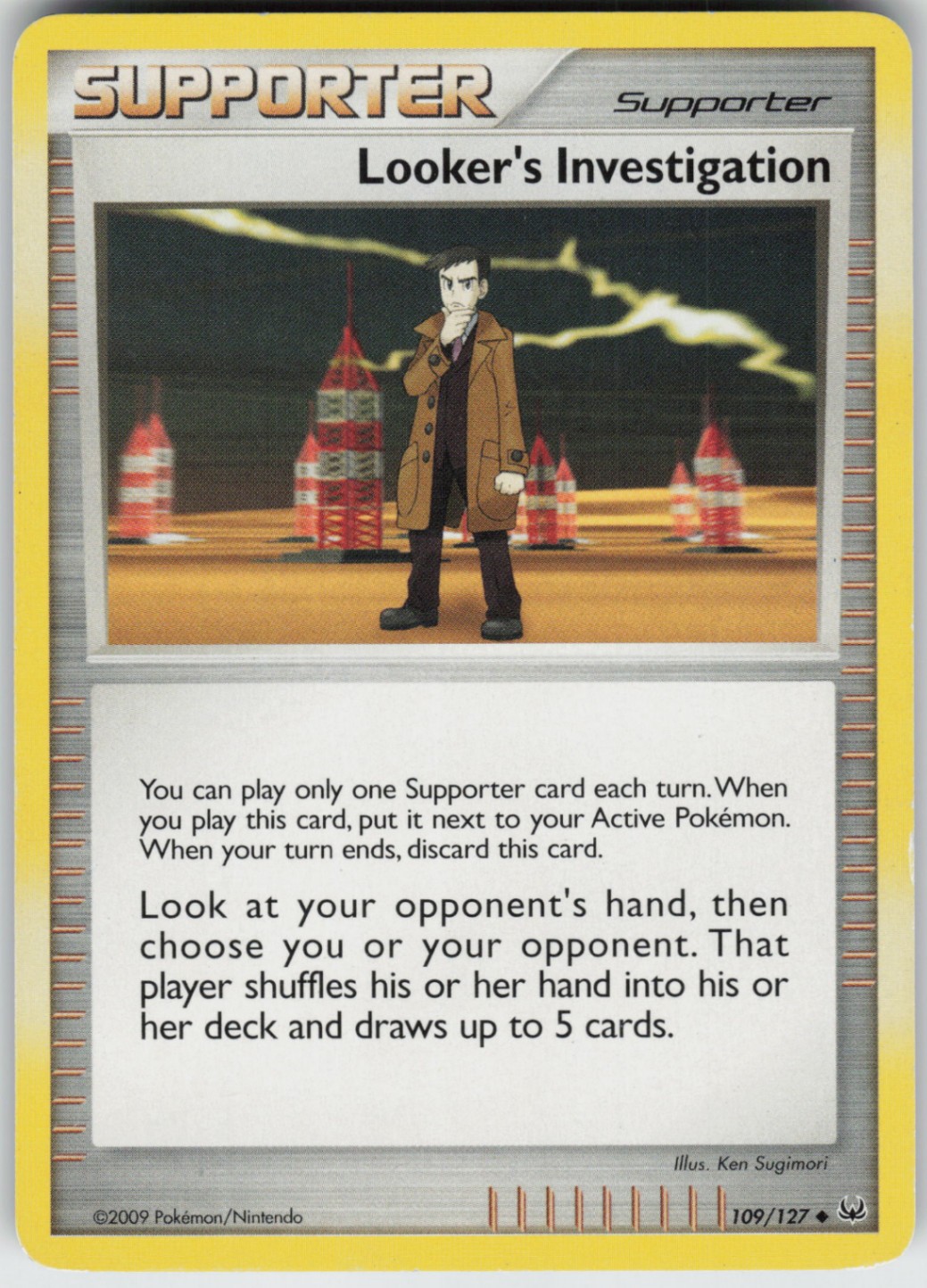 Pokemon TCG Looker's Investigation 109/127 Platinum Uncommon card Normal
