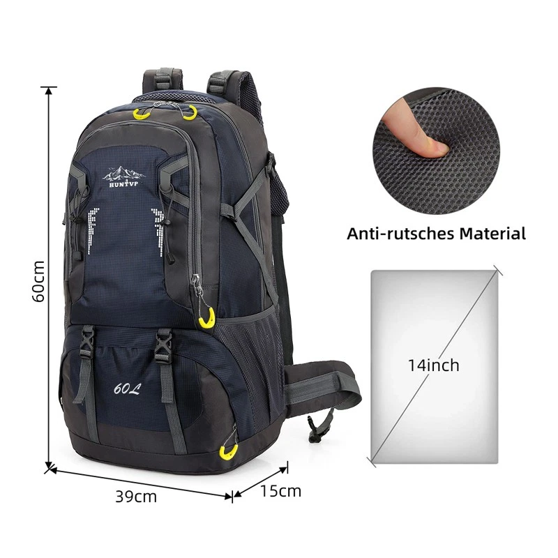 60L Rucksack Wasserdicht Wanderrucksack Sport Outdoor Reise Trekkingrucksack DHL - Bild 3 von 4