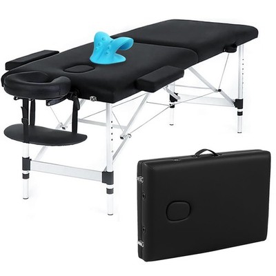 VIRRMO Portable Massage Table with Neck Stretcher, Light Weight 84 in Massage Be