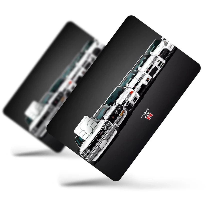 2 Pack Nissan GTR Car Evolution Credit Debit Card Sticker Vinyl Decal Skin JDM