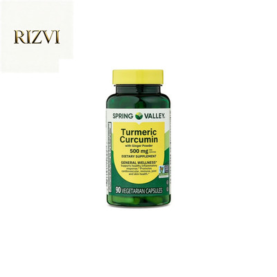 Spring Valley Turmeric Curcumin w/ Ginger 500mg Capsules 90 Ct   