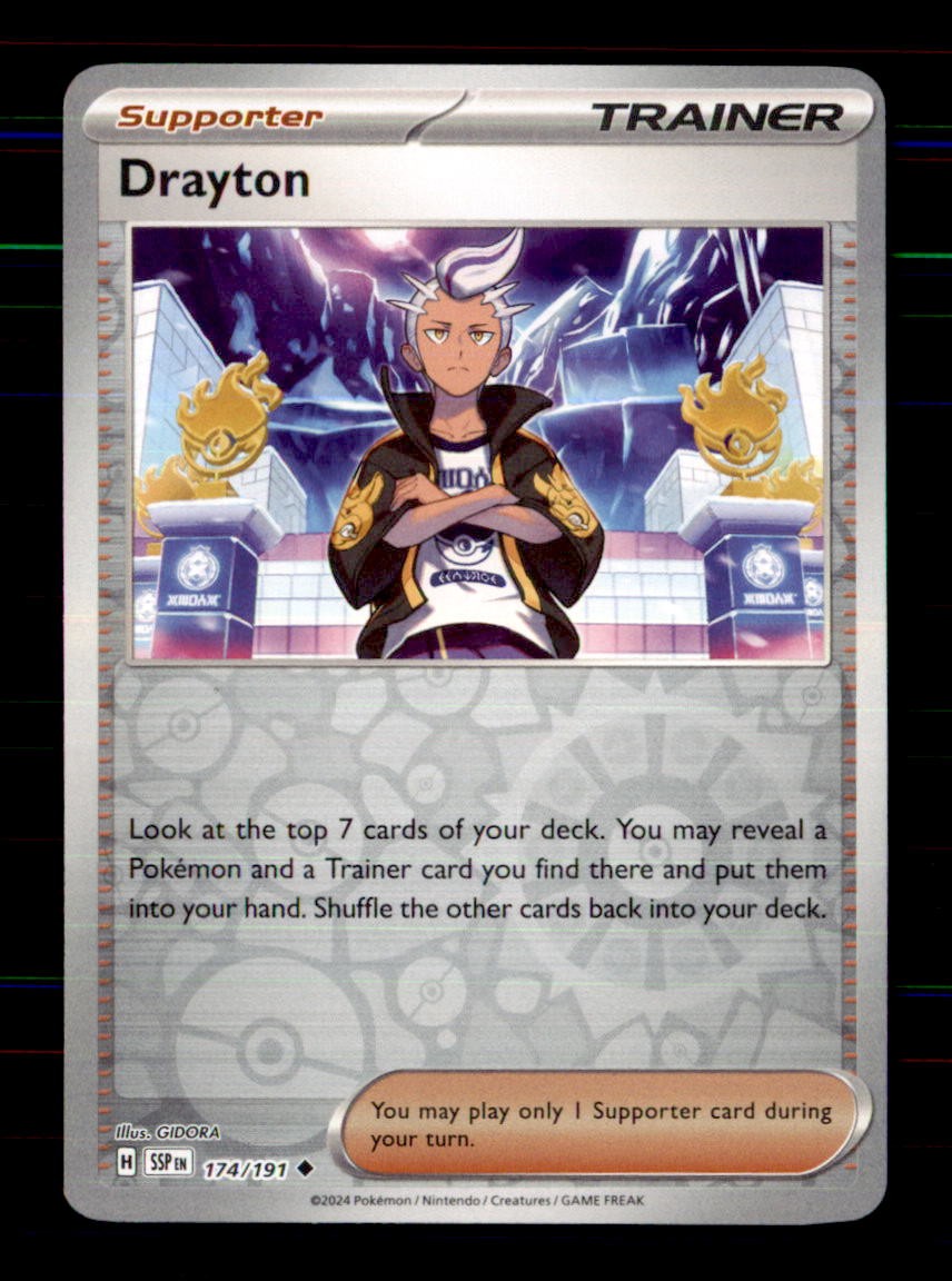 Drayton 174/191 Uncommon Surging Sparks Pokemon Reverse Holo Near Mint