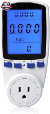 Power Consumption Monitor Electricity Usage Monitor with Backlight LED Plug Powe