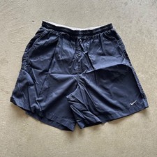 Vintage 90s Nike Swim Trunks Size XXL Navy Blue Bathing Suit Swim Shorts Logo