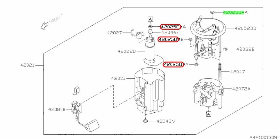 Cilindro de soporte de elevación de escotilla puerta trasera Subaru OEM 60315FC201 para Forester Foto 3 de 4